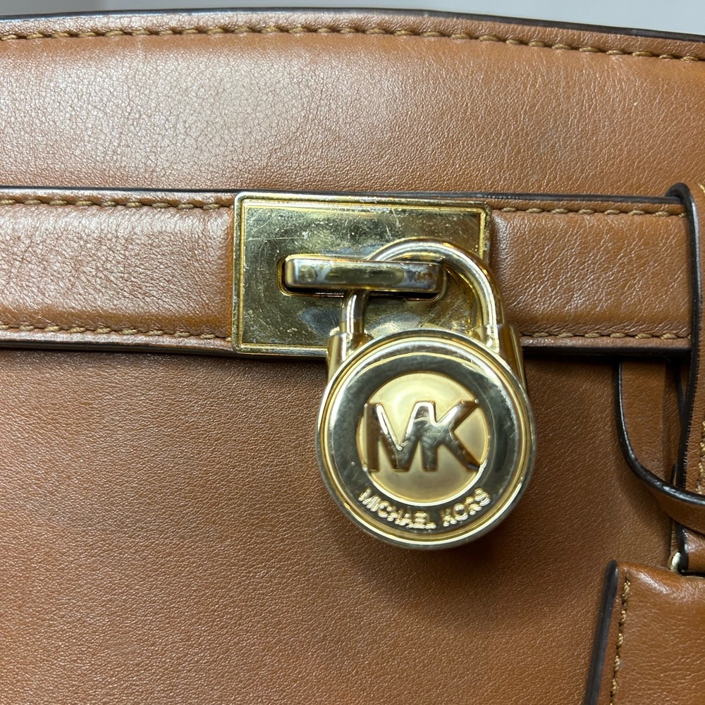 Michael Kors Brown Crossbody.  Worn, but still looks good. - Picture 2 of 11
